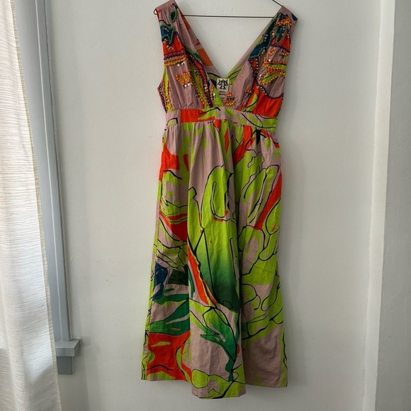 Anthropologie Roopa Pemmaraju Nerida Girly Whimsical Midi Dress Size XS - Picture 6 of 14